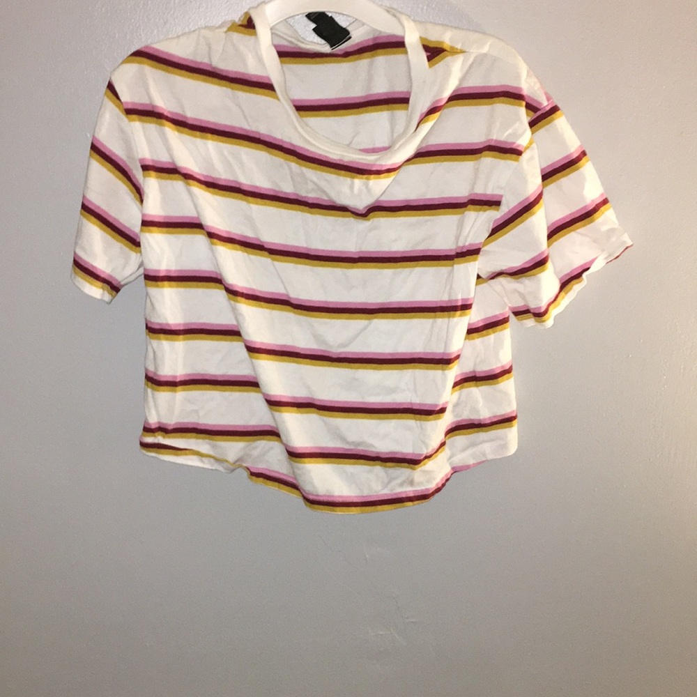 Striped Cropped Tee
